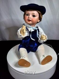 Antique German Revalo Boy on Compo BodyGebruder OhlhaverAdorable Hat & Costume