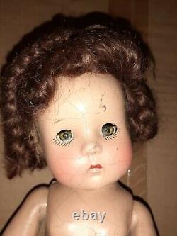 Antique Girl 14 UnMarked DOLL All Composition Jointed