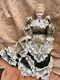 Antique Parian Doll 21 Empress Augusta, Molded Bodice, Cross, Head 5 1/2 Tall