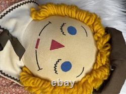 Antique Raggedy Ann Doll with Heart & 1915 Patent Stamp c. 1920s AS IS