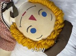 Antique Raggedy Ann Doll with Heart & 1915 Patent Stamp c. 1920s AS IS