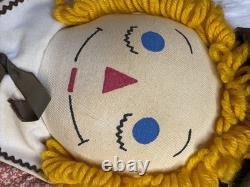 Antique Raggedy Ann Doll with Heart & 1915 Patent Stamp c. 1920s AS IS