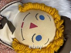 Antique Raggedy Ann Doll with Heart & 1915 Patent Stamp c. 1920s AS IS
