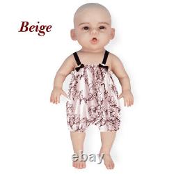 Anzi 18.5 Reborn Baby Dolls Full Silicone Baby Doll Gifts with Drink-Wet System