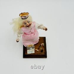 Artisan Halloween Doll Trick Or Treater In Princess Costume Figurine SIGNED