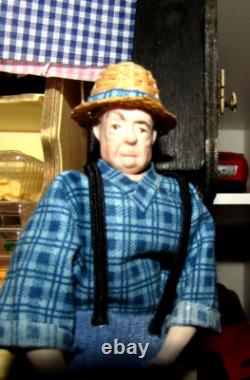 Artisan Jointed Bisque Doll 112 Rare Vintage Collectible Grandpa, Oldman Doll