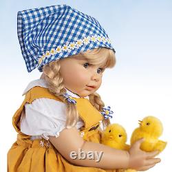 Ashton-Drake Emma With Chicks Child Doll And Plush Chicks Set by Monika Gerdes