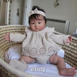 Asian Face Reborn Baby Doll Single Eyelid with Short Hair Cloth Body