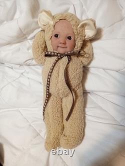 Authentic, Handmade Silicone Cuddle Reborn Baby Teddy Bear, Realistic Face, OOAK
