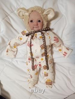 Authentic, Handmade Silicone Cuddle Reborn Baby Teddy Bear, Realistic Face, OOAK