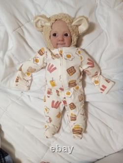 Authentic, Handmade Silicone Cuddle Reborn Baby Teddy Bear, Realistic Face, OOAK