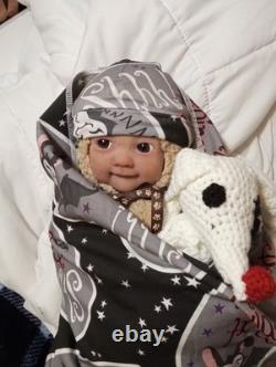 Authentic, Handmade Silicone Cuddle Reborn Baby Teddy Bear, Realistic Face, OOAK