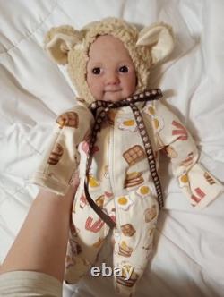 Authentic, Handmade Silicone Cuddle Reborn Baby Teddy Bear, Realistic Face, OOAK