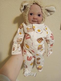 Authentic, Handmade Silicone Cuddle Reborn Baby Teddy Bear, Realistic Face, OOAK