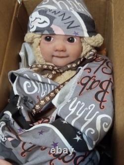 Authentic, Handmade Silicone Cuddle Reborn Baby Teddy Bear, Realistic Face, OOAK