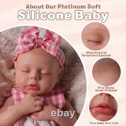 BABESIDE Reborn Baby Dolls Girl Lucy Full Silicone Body Realistic-Newborn Dolls