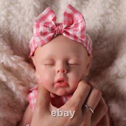 BABESIDE Reborn Baby Dolls Girl Lucy Full Silicone Body Realistic-Newborn Dolls