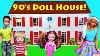 Barbie Dollhouse Dream House From The 1990s Vintage Kelly Skipper Ken Tommy Stacie Dolls