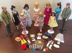 Barbie Lot Ponytail, Bubble, Skipper, Ken, Francie, Scooter, Allan, Outfits
