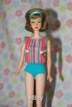 BEAUTIFUL! Vintage Japanese Side-Part Brunette/Brownette American Girl Barbie