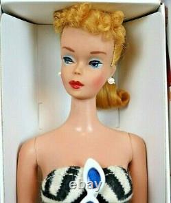 BEAUTY #4 Vintage Barbie Blond Ponytail OSS Glasses Shoes Std Repro Box BIN