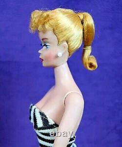 BEAUTY #4 Vintage Barbie Blond Ponytail OSS Glasses Shoes Std Repro Box BIN