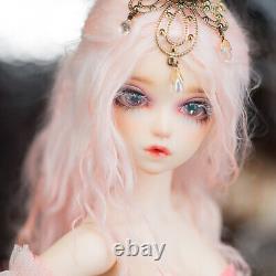 BJD Doll 1/4 Ball Jointed Girl Doll Eyes Face Makeup Toy with Wig Hair Kids GIFT