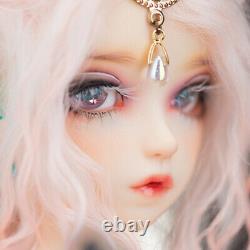 BJD Doll 1/4 Ball Jointed Girl Doll Eyes Face Makeup Toy with Wig Hair Kids GIFT