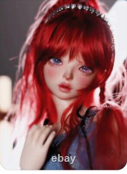 BJD Doll 1/4 Nude Resin Body Ball Jointed Girl Doll Female Face Makeup Eyes Gift