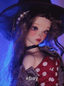 BJD Doll 1/4 Nude Resin Body Ball Jointed Girl Doll Female Face Makeup Eyes Gift