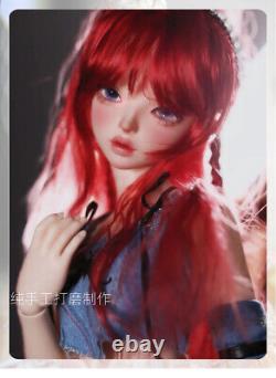 BJD Doll 1/4 Nude Resin Body Ball Jointed Girl Doll Female Face Makeup Eyes Gift