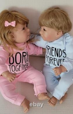 Baby dolls boy girl twins Pat Seacrist 22 inches 2 dolls 1993 adora ble