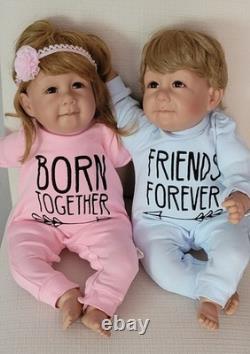 Baby dolls boy girl twins Pat Seacrist 22 inches 2 dolls 1993 adora ble