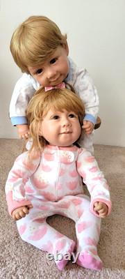 Baby dolls boy girl twins Pat Seacrist 22 inches 2 dolls 1993 adora ble