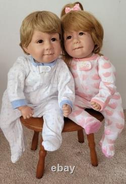 Baby dolls boy girl twins Pat Seacrist 22 inches 2 dolls 1993 adora ble