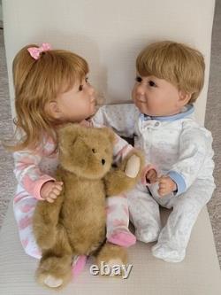Baby dolls boy girl twins Pat Seacrist 22 inches 2 dolls 1993 adora ble