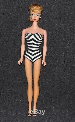 Barbie #0850 1960 Barbie Blonde No #4 Ponytail Solid Torso