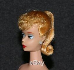 Barbie #0850 1960 Barbie Blonde No #4 Ponytail Solid Torso