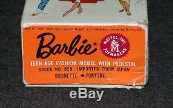 Barbie #0850 1961 Boxed Barbie Brunette No #5 Ponytail Complete Nice
