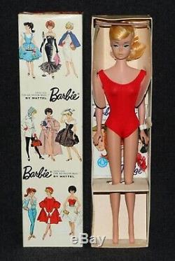 Barbie #0850 1964 MIB Barbie Ponytail Swirl Platinum Gold Blonde