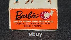 Barbie #0850 1964 MIB Barbie Ponytail Swirl Platinum Gold Blonde B
