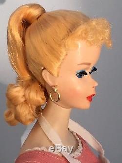 Barbie # 3 Ponytail vintage with complete Barbie Q