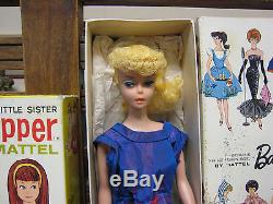 Barbie 850 2X Skipper 950 Ken Doll & HUGE CLOTHES & ACCESSORY LOT 1960's Vintage