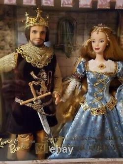 Barbie Camelot's King Arthur and Lady Guinevere Doll Set NRFB Free Shipping