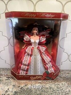 Barbie Doll Happy Holidays 1997 Blue Eyes Misprint On Box Rare