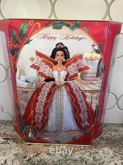 Barbie Doll Happy Holidays 1997 Blue Eyes Misprint On Box Rare