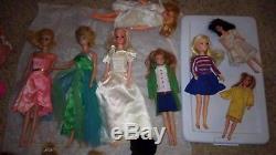Barbie HUGE LOT Midge Skipper Clothes twist turn tnt Jamie 1962 Custom Clothing