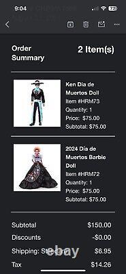 Barbie/Ken Dia De Los Muertos 2024 Barbie Doll Day of the Dead Mattel PRESALE