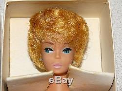 Barbie VINTAGE 1961 WHITE GINGER BUBBLECUT BARBIE Doll withWRIST TAG & BOX