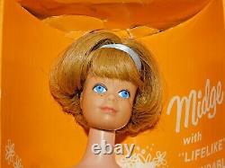 Barbie VINTAGE Ash Blonde BEND LEG MIDGE Doll withBOX